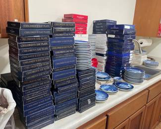 Huge Collection of Royal Copenhagne-Bing & Grundle Dated Christmas plates, childs plates, Mothers Day, etc.