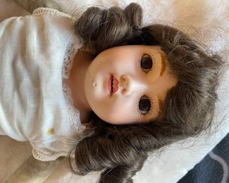 Antique French Doll, marks on porcelain back, made by Armand Marseille . Rare. 
