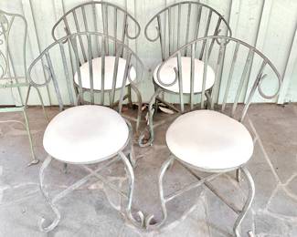 Vintage mid-century metal outdoor furniture