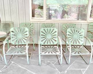 Vintage mid-century metal outdoor furniture
