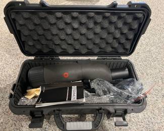 Lower Level:  The SIMMONS 20x60 spotting scope is like new!