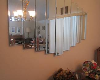 Glass wall mirror