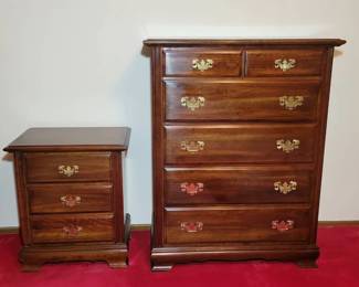 Cresent Chest Of Drawers And Nightstand 