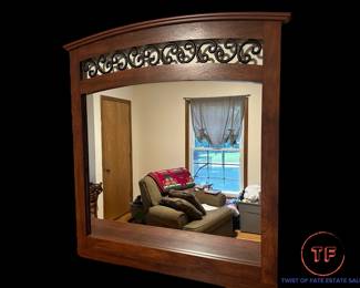 ASHLEY FURNITURE Timberline Collection Dresser and Mirror in Cherry