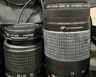 CANON EOS Elan 7e Digital Camera with Lenses and Carrying Backpack