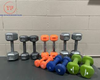 LOT - Assorted Weight Dumbbells