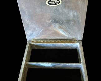 Vintage INCOLAY STONE Jewelry / Trinket Box