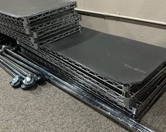 Heavy Duty Chrome Storage Racks with Shelf Mats