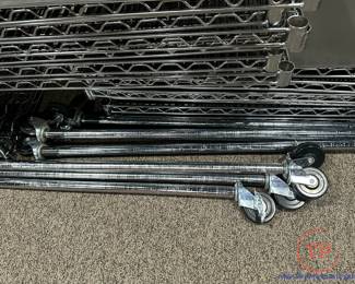 Heavy Duty Chrome Storage Racks with Shelf Mats