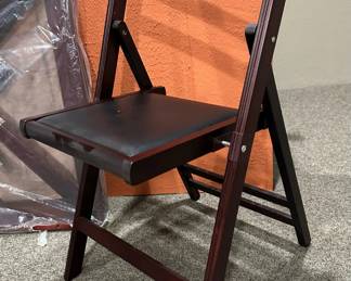COSCO Wood Slat Folding Chairs (4) with Matching Folding Table - BRAND NEW