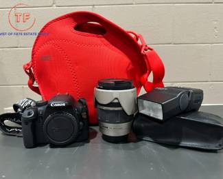 CANON EOS Rebel T2i with Tamron Lens and Canon Flash