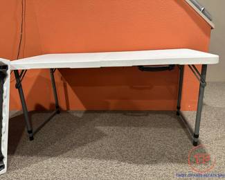 LOT of 3 LIFETIME 4' Adjustable Folding Tables