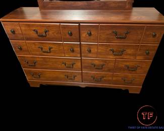 ASHLEY FURNITURE Timberline Collection Dresser and Mirror in Cherry