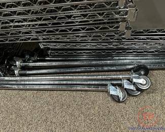 Heavy Duty Chrome Storage Racks with Shelf Mats