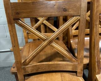 Mission Style Solid Wood Barstools and Table Set
