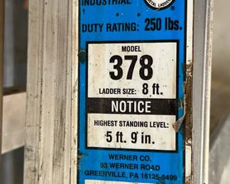 WERNER 8' Aluminum Ladder