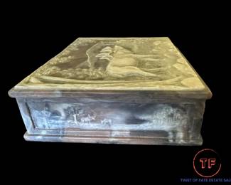 Vintage INCOLAY STONE Jewelry / Trinket Box