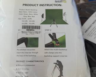 Into photography? Or maybe selling some things online .. this backdrop is perfect for you and brand new . We have three one white and two black . 