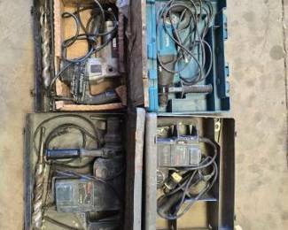 #2118 • 2 Bosch Roto Hammer, 1 Makita Roto Hammer, Macho Roto Hammer

