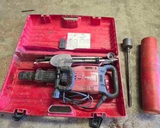 #2028 • HILTI Jackhammer, Case, and Attachments

