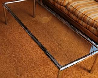 Chrome Glass Table Set