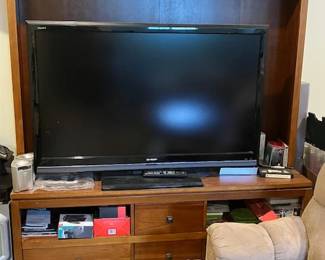 Large TV Cabinet / 52-inch Sharp TV