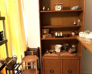 Rattan Shelving Unit and Plant Standa