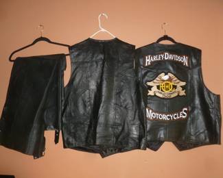 Leather vests & pants