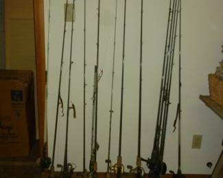 fishing rods & reels..vintage