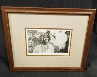 Lot # : 874 - Signed & framed Paul VerBurg print
