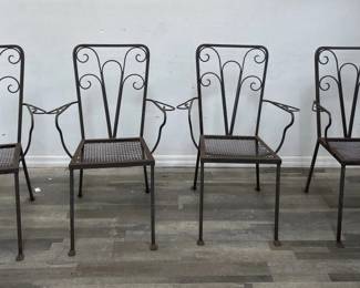 Lot # : 103 - 4 Iron patio chairs
