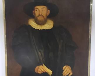 Lot # : 252 - Portrait oil painting on canvas
