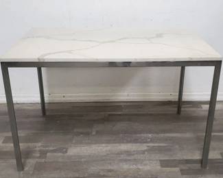 Lot # : 24 - Calacatta Novus Colorquartz marble top on metal
