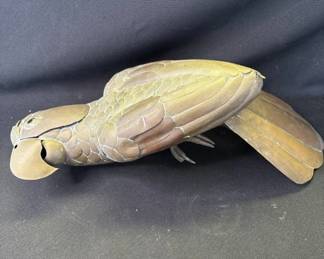 Lot # : 524 - Vintage 1960's copper brass perched parrot
