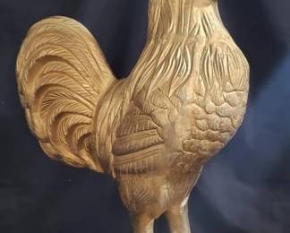Lot # : 334g - Large cast aluminum rooster
