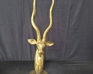 Lot # : 564 - Brass Gazelle sculpture
