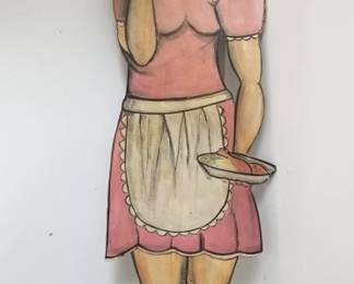 Lot # : 868 - Painted waitress sign
