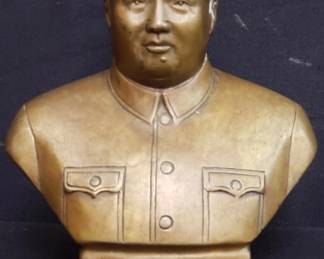 Lot # : 303 - Chinese brass bust of Mao Zedong
