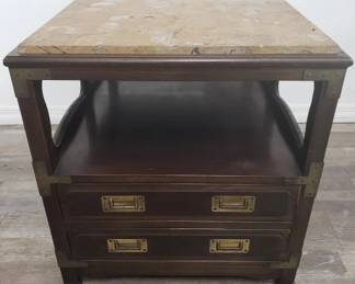 Lot # : 61 - John Widdicomb marble top nightstand
