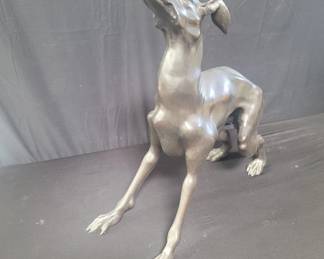 Lot # : 557 - Bronze Greyhound statue
