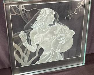 Lot # : 119 - Vintage 1960's huge Mexico green carved Aztec
