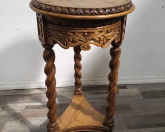 Lot # : 41 - Vintage carved oak plant stand
