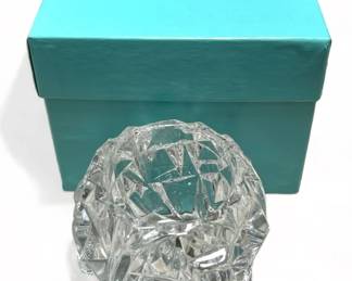 Lot # : 400a - Tiffany & Co Crystal Rock Cut Candle holder in
