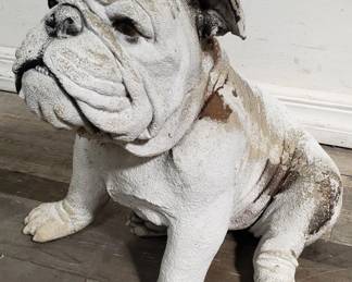 Lot # : 698 - Composite hollow bull dog garden figurine
