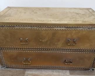 Lot # : 70 - Vintage brass-clad chest
