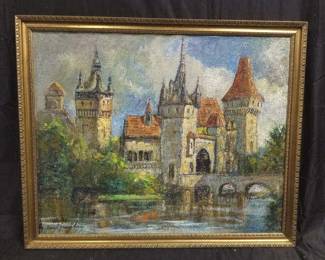 Lot # : 871 - Signed & framed oil painting on canvas
