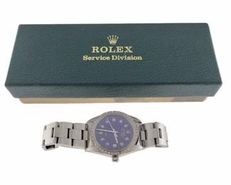 Lot # : 2 - Certified pre-owned Rolex Air-King w. diamonds