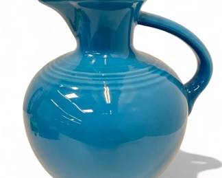 Lot # : 376a - Vintage Fiestaware ceramic pitcher, 8" h.
