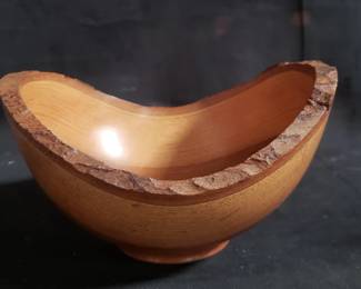 Lot # : 272 - Natural edge wood turned bowl by W Walter
