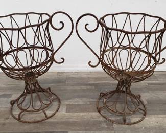 Lot # : 71 - Pair of vintage iron pot holders
